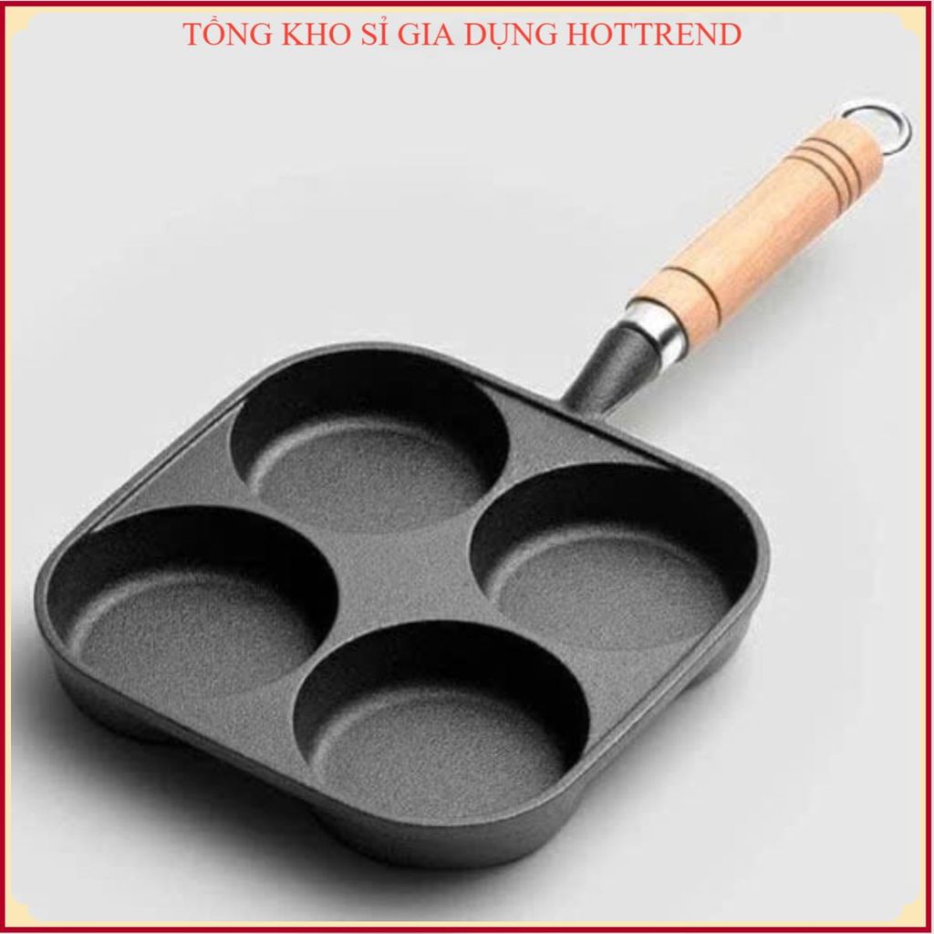 Chảo chia ô, chảo đá chống dính chia 4 ngăn tiện lợi dùng được bếp từ , CHẢO CHIÊN RÁN LÀM BÁNH 4 NGĂN 4 LỖ CHỐNG DÍNH