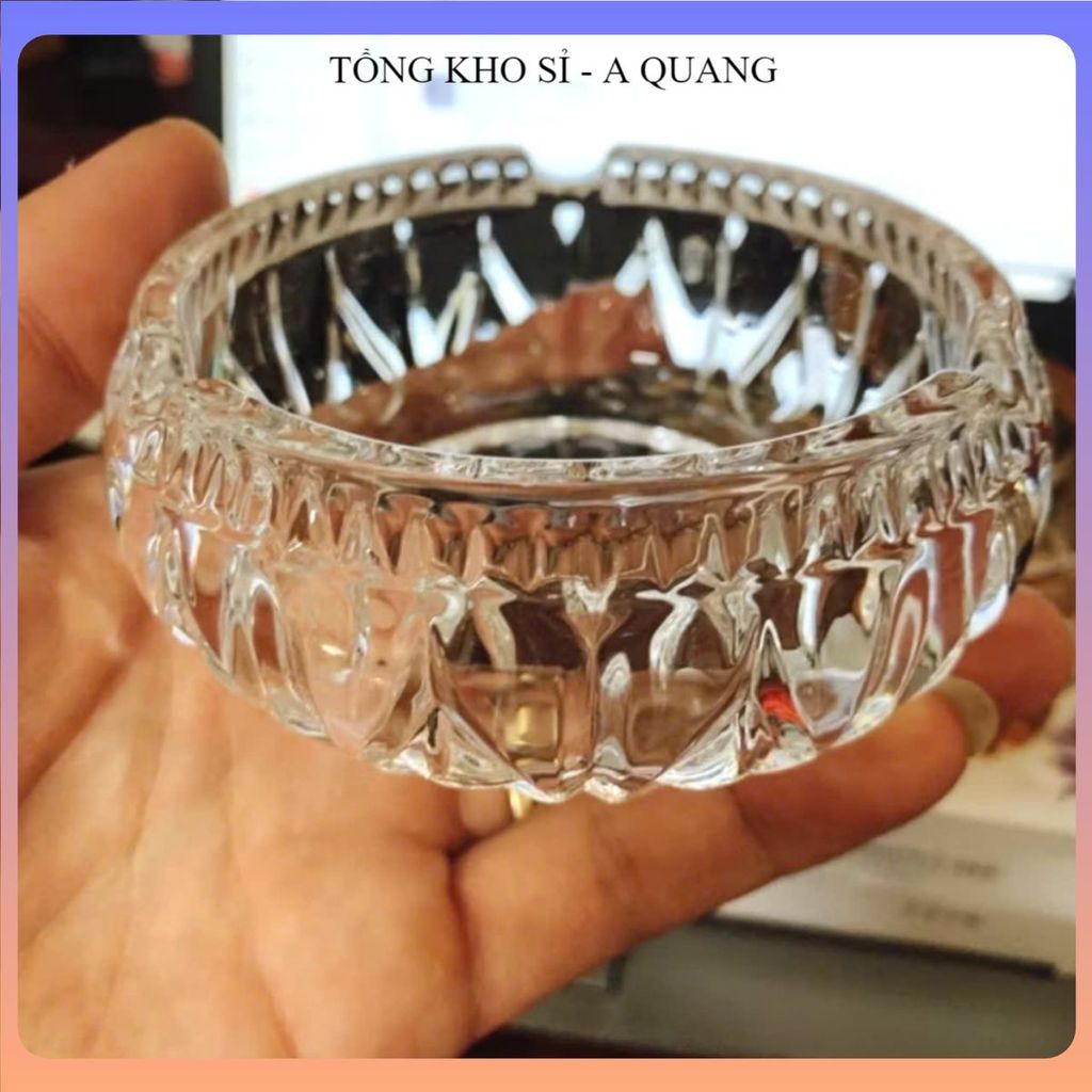 GẠT TÀN THỦY TINH TRÒN TRẮNG, GẠT TÀN CAO CẤP ĐA NĂNG, Thiết Kế Tinh Tế, Phù Hợp Gia Đình Nhà Hàng
