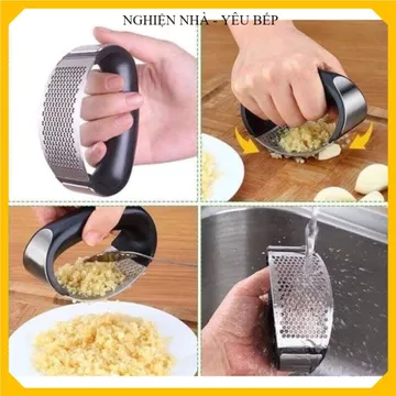 (COMBO 5) DỤNG CỤ NGHIỀN TỎI ĐA NĂNG, KẸP ÉP TỎI THÉP KHÔNG GỈ, DỤNG CỤ CHẾ BIẾN GIA VỊ NHÀ BẾP, Nhỏ Gọn Tiện Dụng