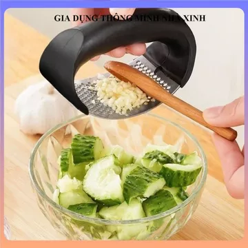 (COMBO 5) DỤNG CỤ NGHIỀN TỎI ĐA NĂNG, KẸP ÉP TỎI THÉP KHÔNG GỈ, DỤNG CỤ CHẾ BIẾN GIA VỊ NHÀ BẾP, Nhỏ Gọn Tiện Dụng