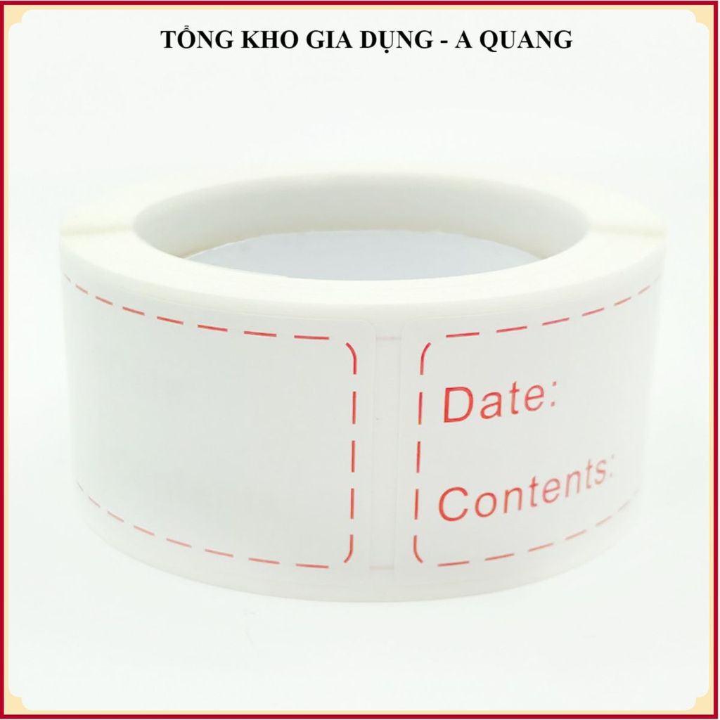 (SET 5) NHÃN DÁN THỰC PHẨM NHÀ BẾP CUỘN 125 TEM, TEM GHI NGÀY BẢO QUẢN, STICKER DÁN HỘP ĐỰNG ĐỒ ĂN,