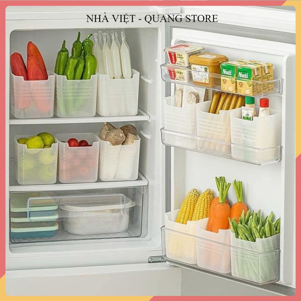 (COMBO 10) HỘP NHỰA ĐỰNG ĐỒ ĂN CÁNH TỦ LẠNH, KHAY CHIA NGĂN THỰC PHẨM TRONG SUỐT, PHỤ KIỆN NHÀ BẾP, Dễ Sắp Xếp