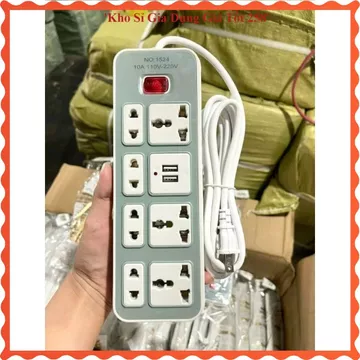 (COMBO 2) Ổ CẮM ĐIỆN USB ĐA NĂNG CHỐNG GIẬT 2500W 7 CỔNG, Ổ Cắm Điện Cao Cấp, Ổ Cắm 2 Cổng USB, Chống Quá Tải