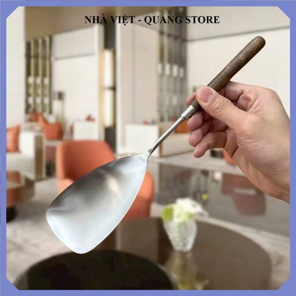 MUÔI RANG CƠM INOX CAO CẤP, XẺNG XÀO ĐẢO CƠM, DỤNG CỤ NHÀ BẾP BỀN ĐẸP, Giúp Nấu Ăn Nhanh Chóng