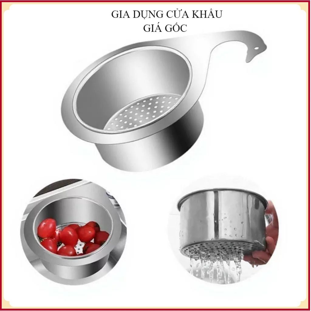 (COMBO 3) KHAY TREO VÒI NƯỚC LỌC RÁC NHÀ BẾP - Thiết Kế Thiên Nga, Đựng Rác Gọn Gàng