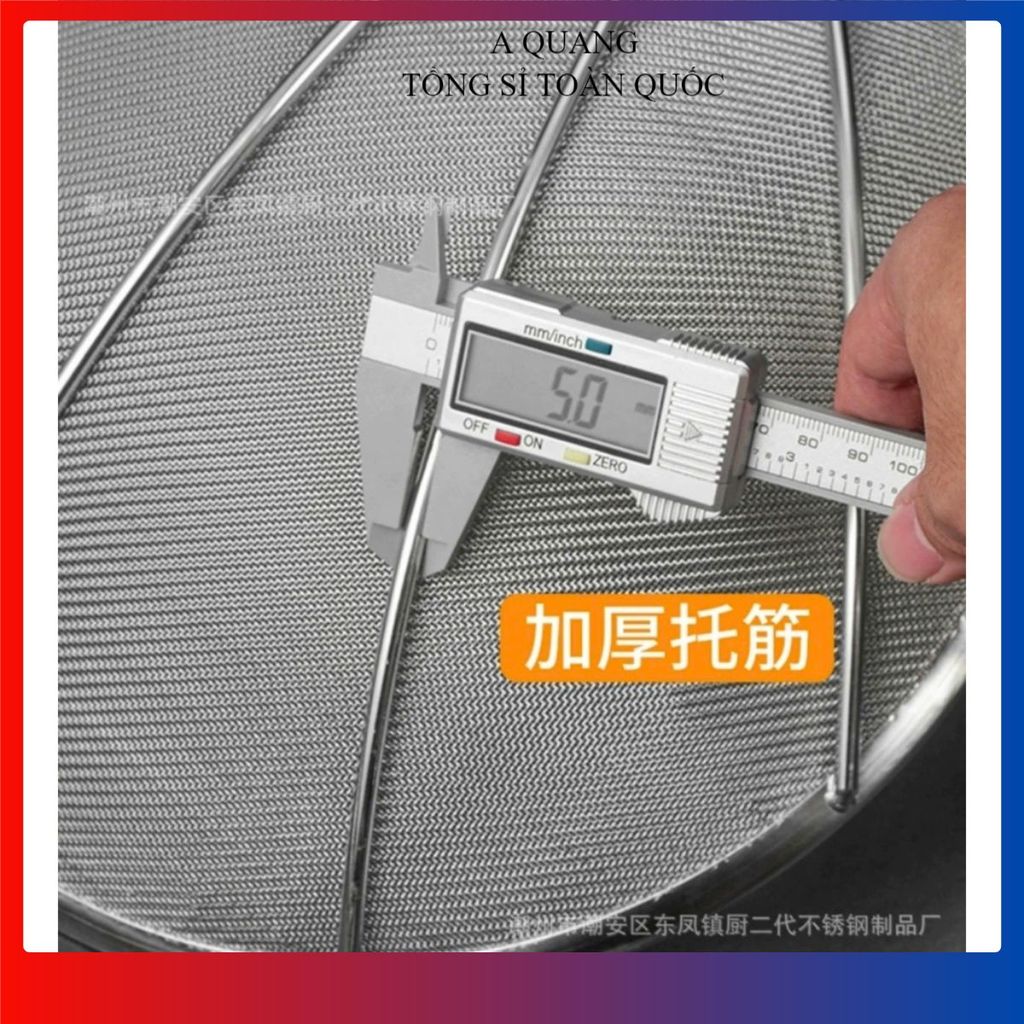 (COMBO 3) VỢT VÒNG LƯỚI INOX CÁN GỖ 20CM CAO CẤP - Vớt Thức Ăn, Chiên Rán, Lọc Dầu Tiện Lợi