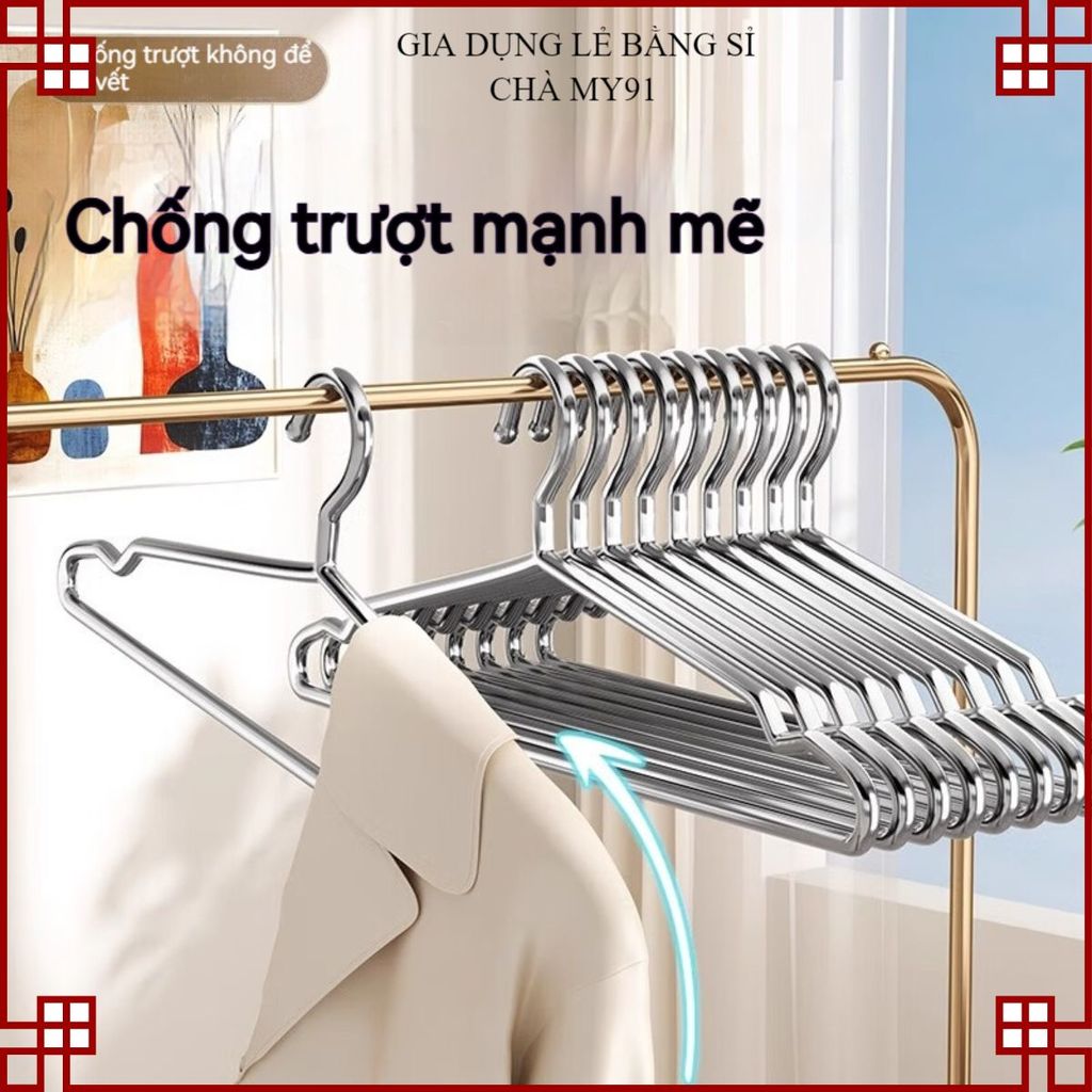 (COMBO 30) MÓC INOX TREO QUẦN ÁO TIỆN LỢI - Chống Ăn Mòn, Chắc Tay, Phù Hợp Mọi Không Gian