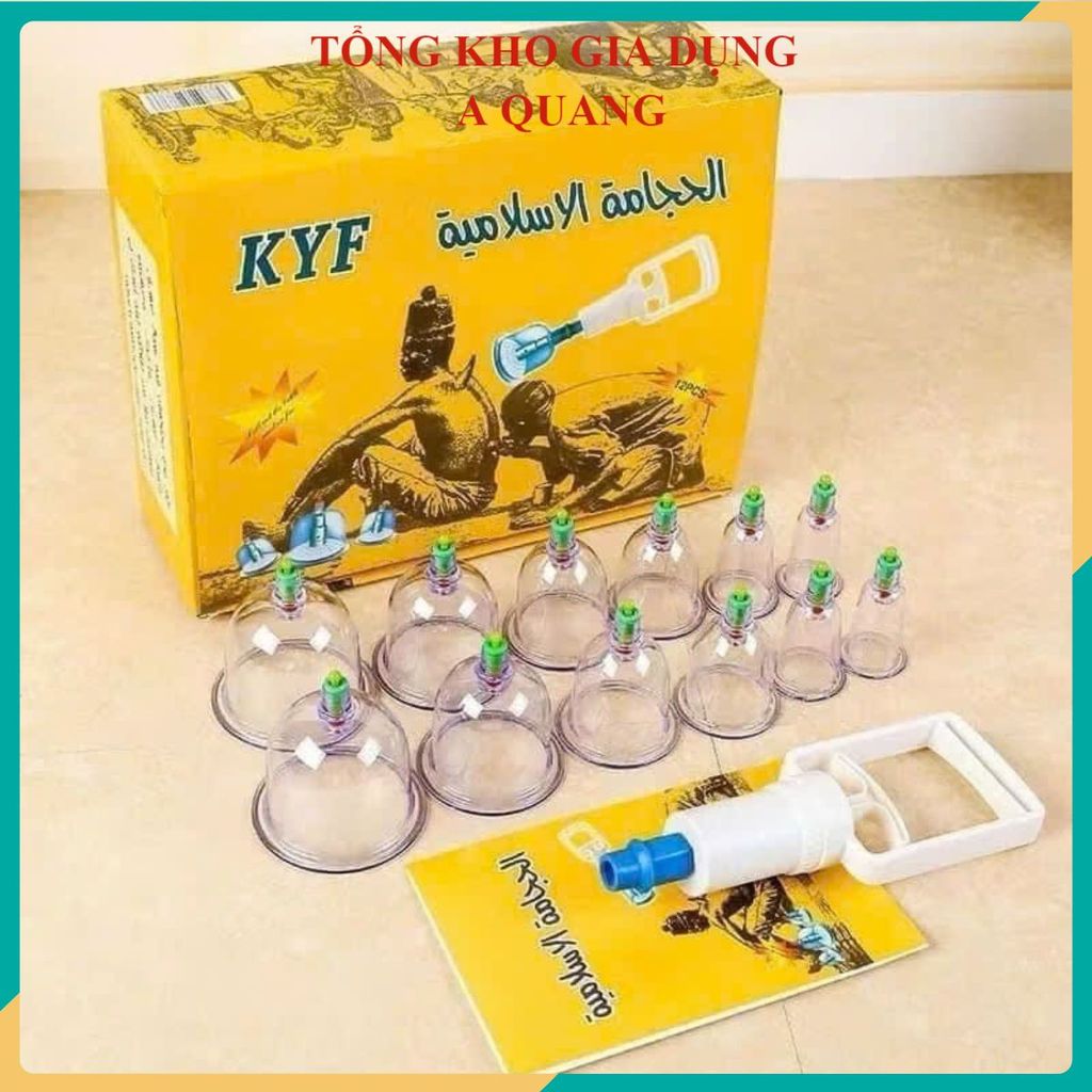 BỘ GIÁC HƠI 12 MÓN KÈM DÂY NỐI, DỤNG CỤ GIÁC HƠI TIỆN LỢI, Hỗ Trợ Thư Giãn Cơ Thể, Phù Hợp Nhiều Đối Tượng