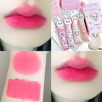Cappuvini Hộp Quà Tặng Mèo Môi Bùn Ánh Sáng Trong Suốt Dưỡng Ẩm Bóng Son Môi Nhẹ Nhàng Làm Trắng Gương Môi Men Sản Phẩm Trong Nước Trang Điểm