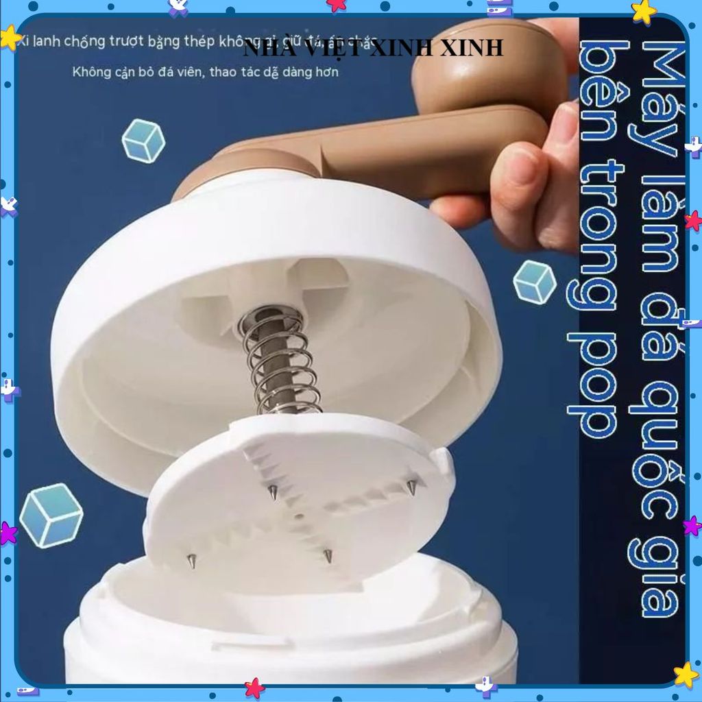 MÁY BÀO ĐÁ MINI CAO CẤP, DỤNG CỤ XAY ĐÁ TUYẾT, BÀO ĐÁ SIÊU NHỎ MỊN, Dễ Dùng Cho Gia Đình Quán Nước