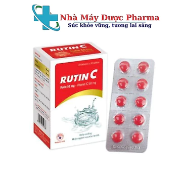 RUTIN C Hỗ trợ ngăn chảy máu chân răng, thanh nhiệt, tăng độ bền thành mạch - Hộp 100 viên nén