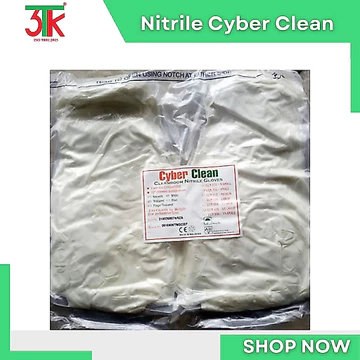 Găng tay Nitrile Cyber Clean túi 50 đôi, găng tay y tế, găng thực phẩm, nấu ăn, nặn mụn, chăm sóc da.