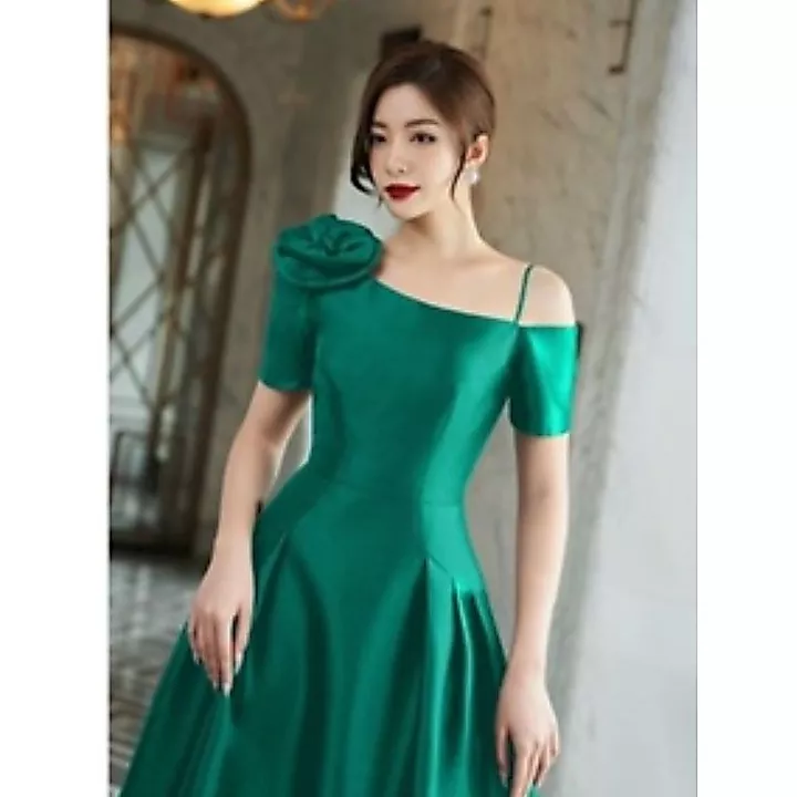 Đầm dự tiệc sang chảnh váy dự tiệc bigsize váy thiết kế cao cấp N159 tại xưởng sỉ Ner.vn màu vàng trắng hoa làm thủcông