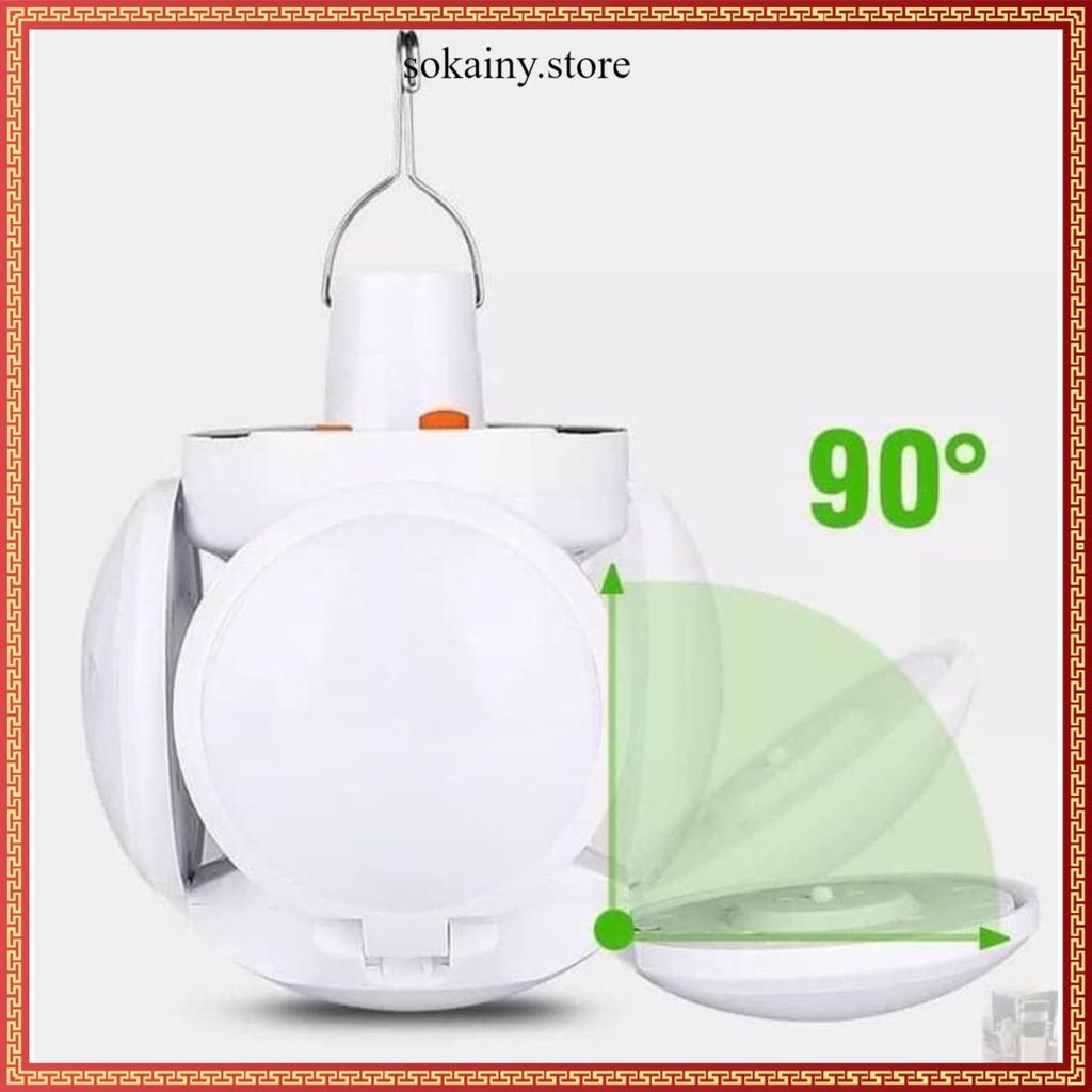 ĐÈN NĂNG LƯỢNG MẶT TRỜI 4 CÁNH HOA TÍCH ĐIỆN - Đèn Led Đóng Mở Thông Minh, Dụng Cụ Chiếu Sáng Tiện Lợi