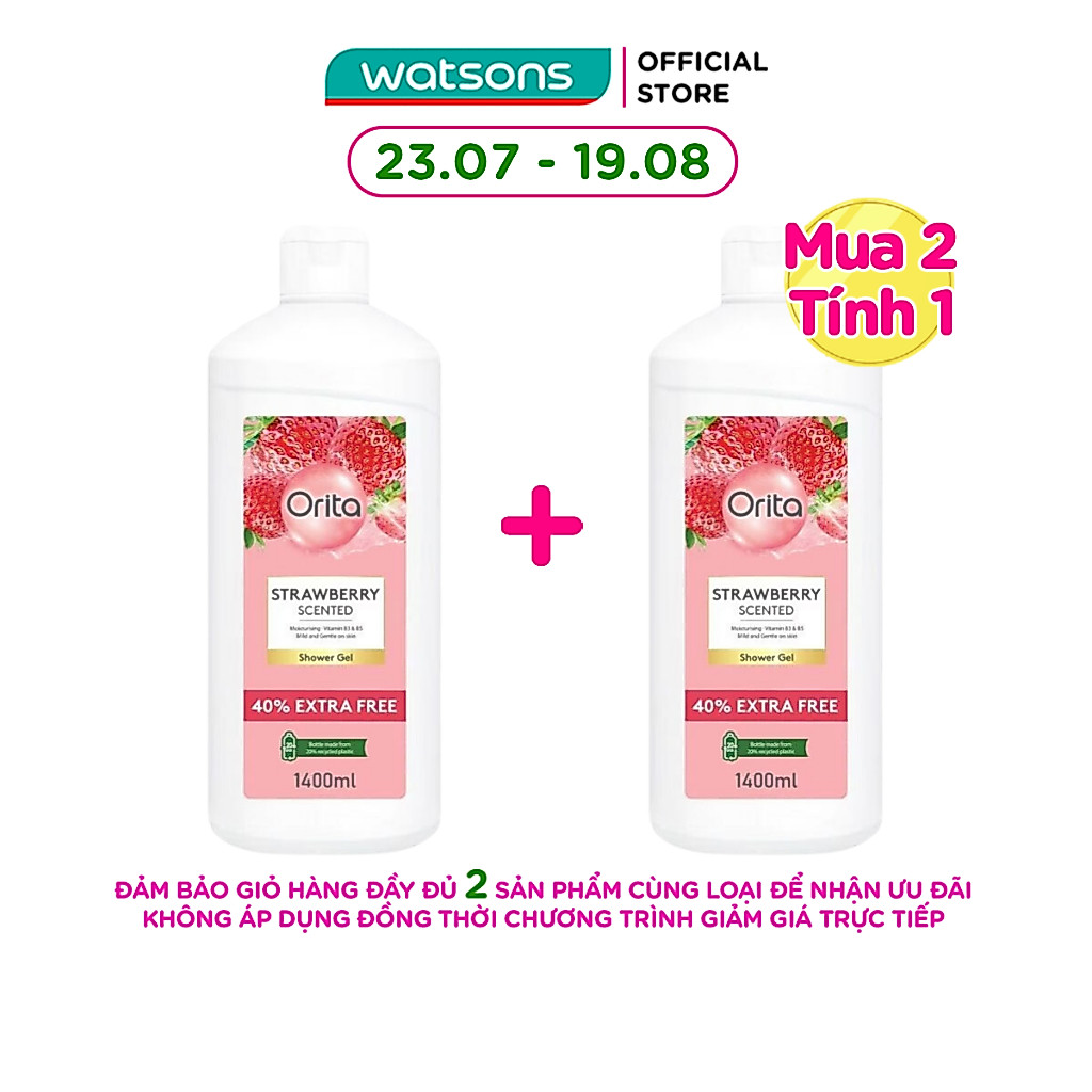 Gel Tắm Orita Hương Dâu Strawberry Scented Shower Gel 1400ml