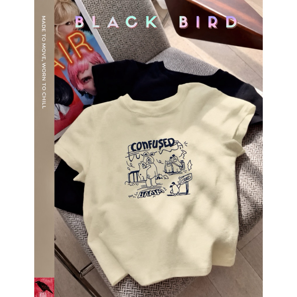 Babytee Gấu Bối Rối - Áo thun dáng ôm chất liệu cotton mềm mịn | BigBuy360 - bigbuy360.vn