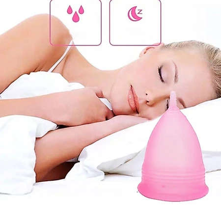 Cốc kinh nguyệt silicon y tế dành cho nữ Vệ sinh nữ Cốc có thể tái sử dụng