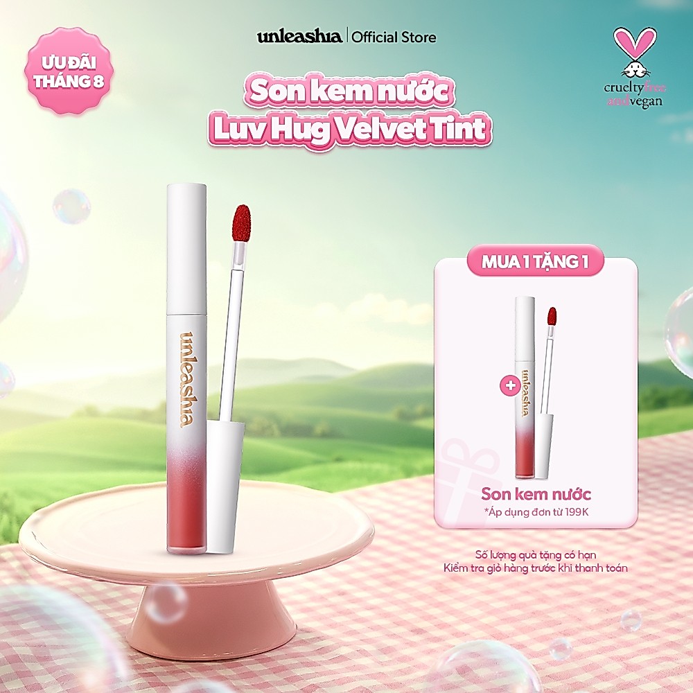 Son kem nước UNLEASHIA Luv Hug Velvet Tint 3.4g HSD: 1/2027