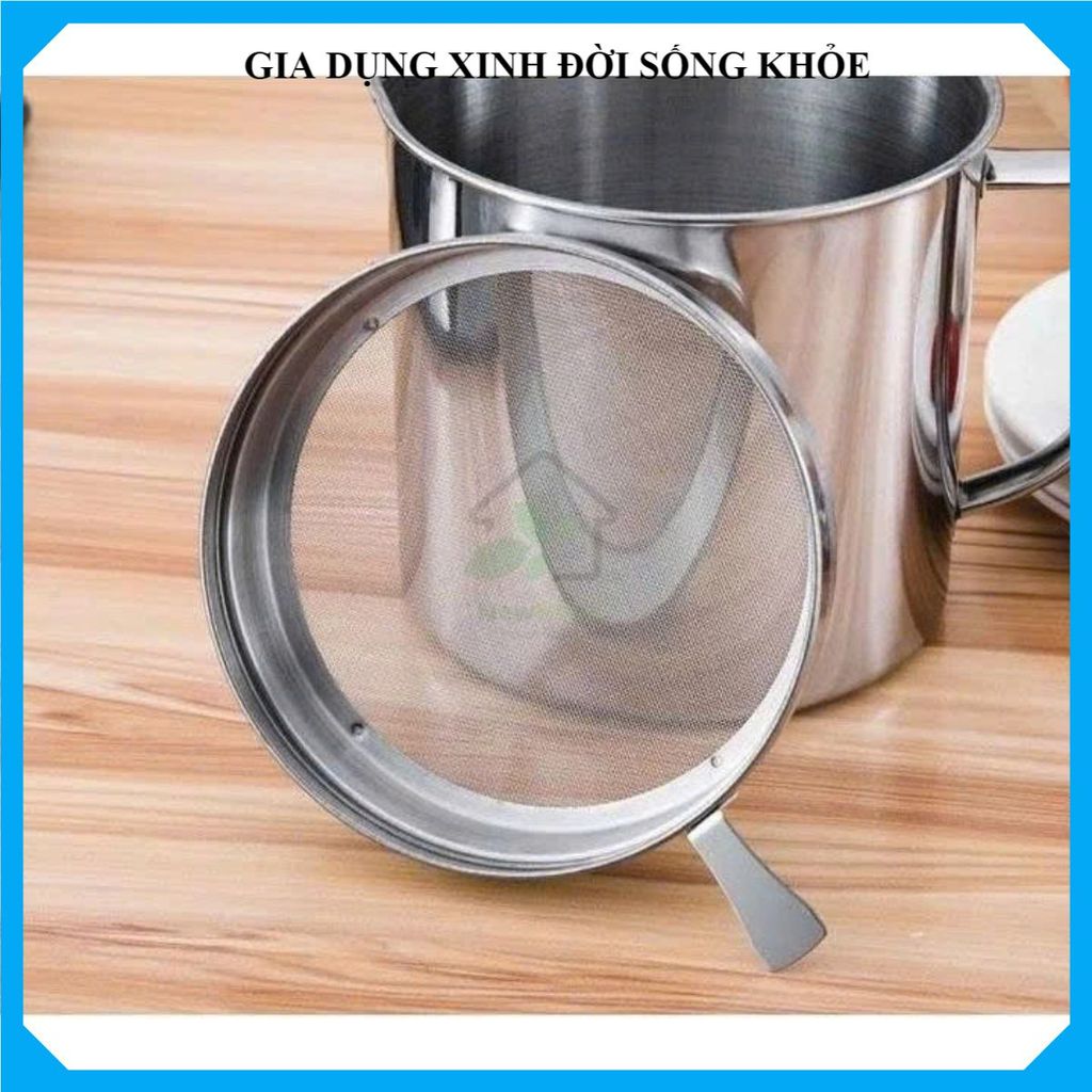 BÌNH LỌC DẦU ĂN INOX 304, CA ĐỰNG DẦU CHIÊN ĐA NĂNG, Thiết Kế Gọn Gàng, Bảo Quản Dầu Sạch