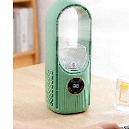 Quạt Phun Sương Mini Có Khay Chứa Nước Tạo Ẩm Làm Mát Kiêm Đèn Ngủ GVQ Store