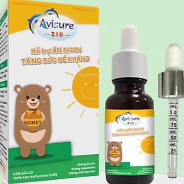 Avisure Zio Kẽm sinh học cho bé,bổ sung Kẽm hữu cơ giúp bé ăn ngon , hỗ trợ kích thích vị giác, tăng đề kháng cho trẻ