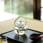 Ấm trà thủy tinh Osmanthus dày chịu nhiệt độ cao Nồi tay cầm dung tích nhỏ có thể mở lửa Bộ trà trà luộc gia đình [A204-04] — ảnh 5