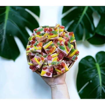 1 Kg Bánh Bông tuyết Chà Bông Trứng Muối, Bông Tuyết Dâu, Bông Tuyết Cafe ít ngọt ăn kiêng, ăn vặt shop Cú Ăn Lành Mạnh