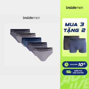 Combo Quần Lót Nam Dáng Briefs Cạp Chun Co Giãn Insidemen IBF005EXP02