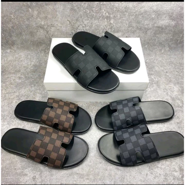 Dép Nam Quai Ngang Cao Cấp Đế Cao Su Êm Chống Trơn Chữ H Size 37 - 43; DÉP NAM QUAI NGANG Ô VUÔNG CAO CẤP HÌNH THẬT