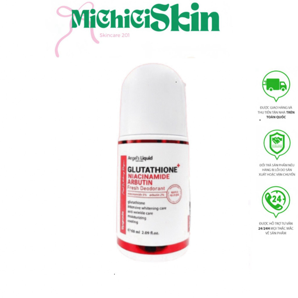 [Chính Hãng] Lăn khử mùi giảm thâm nách, làm trắng da Angel's Liquid Glutathione Fresh-up Whitening Magic Deo Stick 60ml