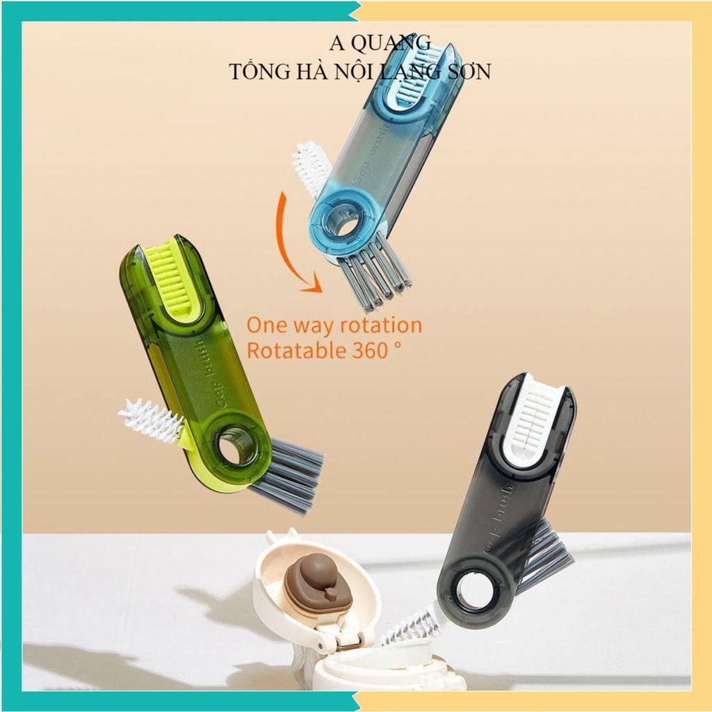 (COMBO 3) BÀN CHẢI VỆ SINH CỐC BÌNH 3 IN 1 - Cọ Vệ Sinh Đa Năng 3 in 1, Dụng Cụ Vệ Sinh Cốc, Bình Sữa, Bình Nước