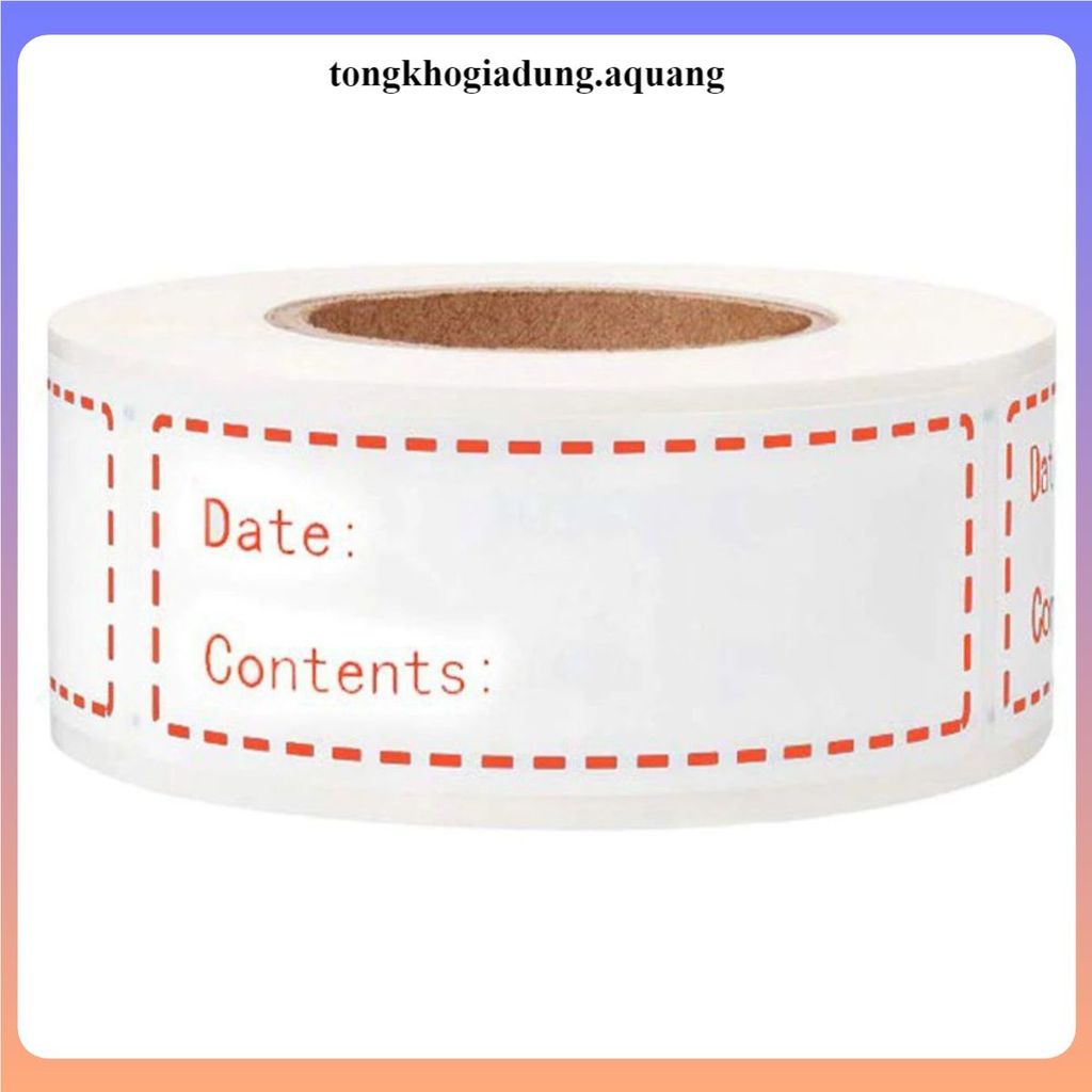 (COMBO 5) TEM GHI CHÚ BẢO QUẢN THỰC PHẨM, NHÃN DÁN PHÂN LOẠI ĐỒ ĂN 125 CÁI, DỤNG CỤ NHÀ BẾP THÔNG MINH, Gọn Gàng Dễ Dùng