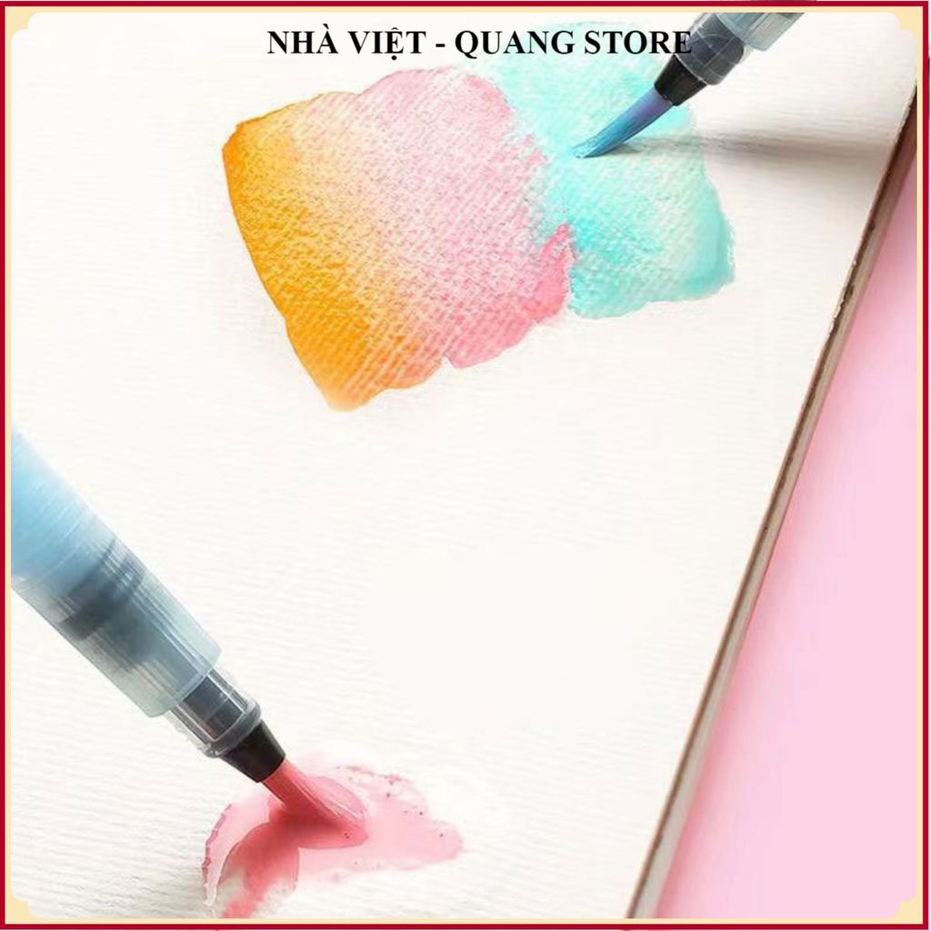 MÀU NƯỚC SOLID WATER 48 MÀU, BỘ MÀU VẼ NGHỆ THUẬT ĐA NĂNG, PHỤ KIỆN HỌC TẬP SÁNG TẠO, Tiện Lợi Mang Theo