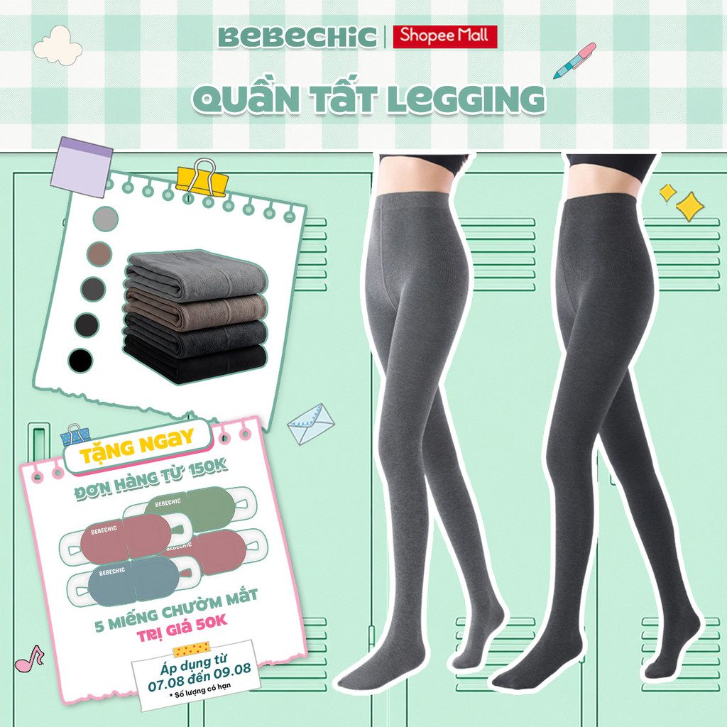 Quần Tất Legging BT19 BEBECHIC Cao Cấp, Thời Trang, Cạp Cao Co Giãn, Tôn Dáng Che Khuyết Điểm