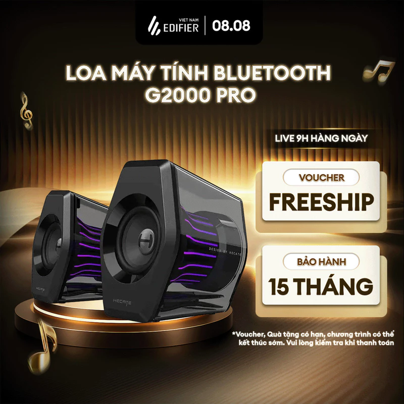 Loa Máy Tính Để Bàn EDIFIER G2000 PRO - Công Suất Cực Đại 64W - Tích Hợp Đèn RGB - Âm Thanh Vòm 7.1 - 15 Tháng Bảo Hành — ảnh 1