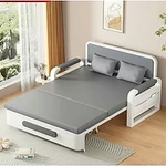 Sofa giường gấp gọn đa năng bọc vải nano chống thấm , Giường gấp gọn chuyển đổi thành ghế thông minh có ngăn chứa đồ — ảnh 3