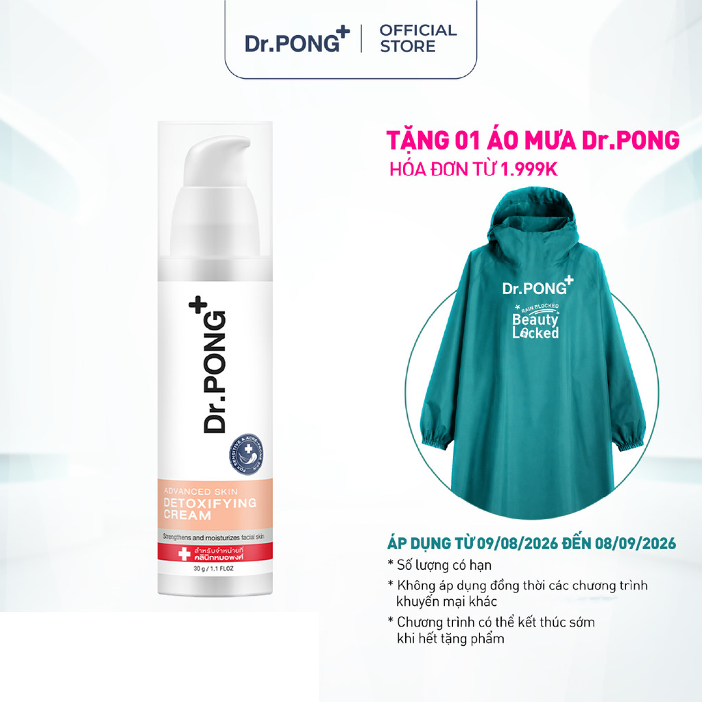Kem dưỡng cấp ẩm chuyên sâu Dr.PONG Advanced Skin Detoxifying Cream 30g | BigBuy360 - bigbuy360.vn