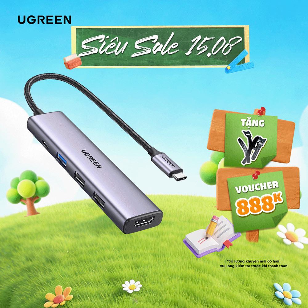 Hub chuyển đổi Type C UGREEN 15495 15596 60560 PD 100W | Bảo hành chính hãng 18 tháng 1 đổi 1