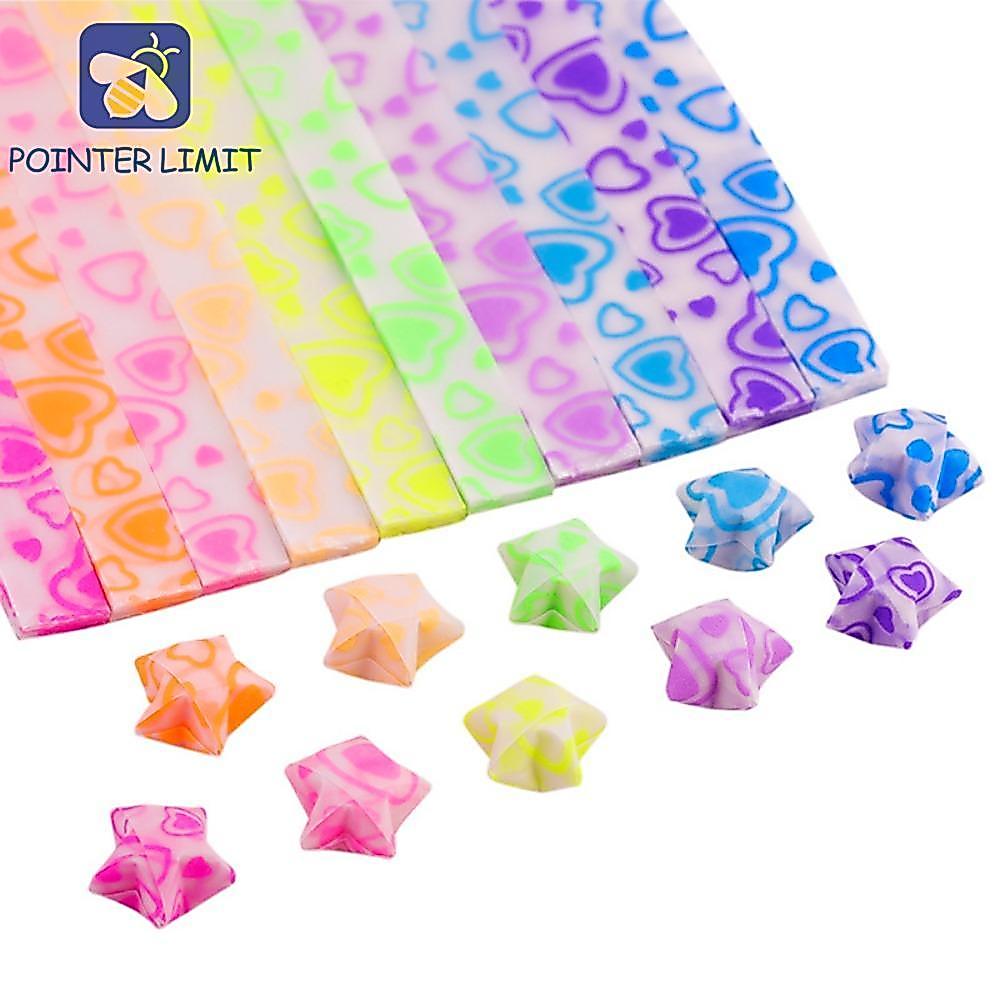 POINTER GIỚI HẠN Giấy Origami Lấp Lánh Trang Trí Nhiều Màu Sắc Sáng Tạo Giấy Thủ Công May Mắn