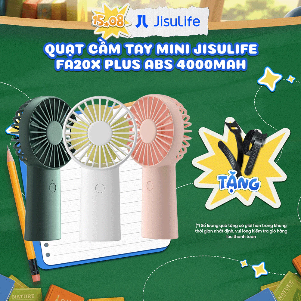 Quạt tích điện cầm tay JISULIFE FA20X
