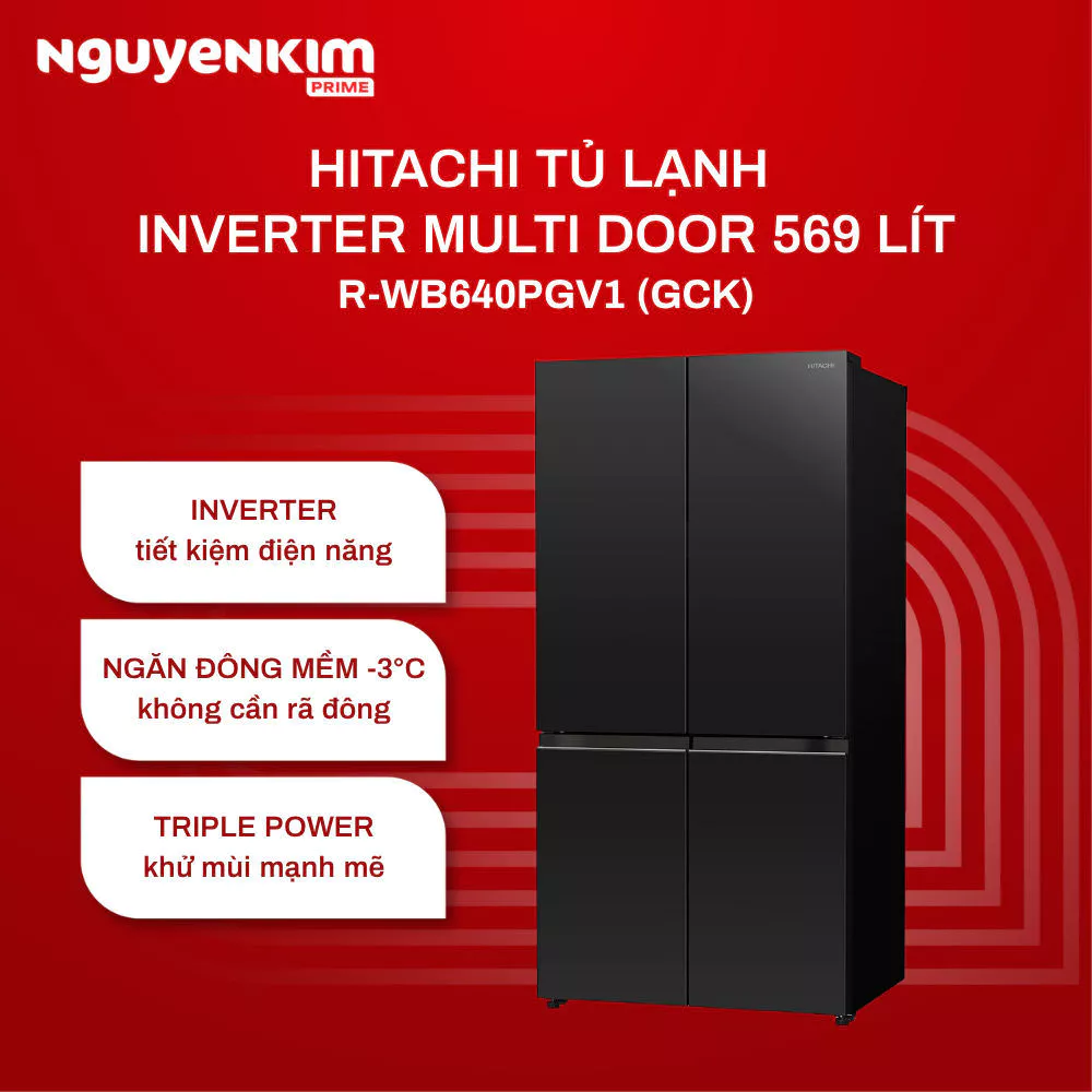 Tủ lạnh Hitachi Inverter 569 lít R-WB640PGV1 (GCK)