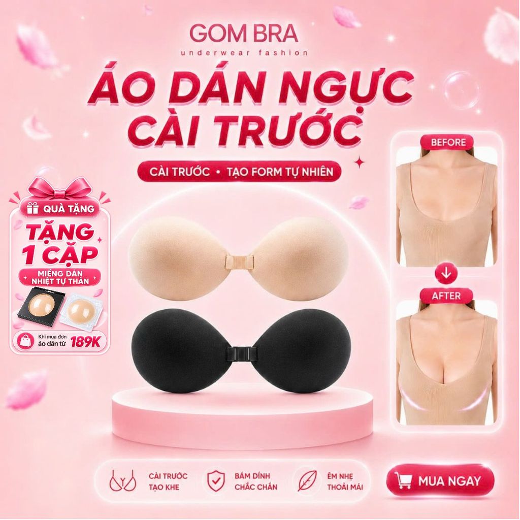 [LIVE DAILY] Miếng Dán Vòng 1 Cài Trước Gom Bra Nâng Đẩy Gom Quả Tạo Khe Tự Nhiên, Keo Dính Chắc – SA-0127