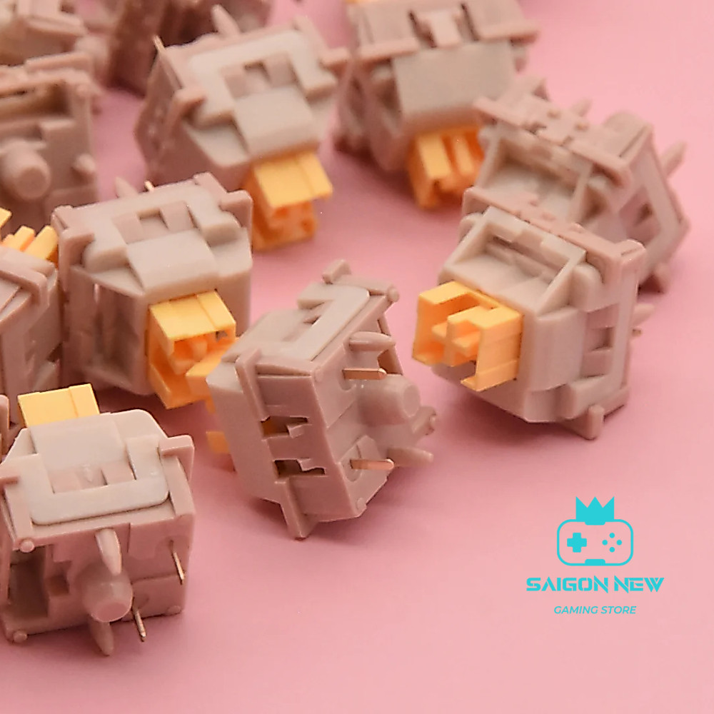 Switch Outemu Silent Peach V3 - Không gây tiếng ồn cho bàn phím cơ - Switch im lặng - lực nhấn 45g - 5pin | BigBuy360 - bigbuy360.vn