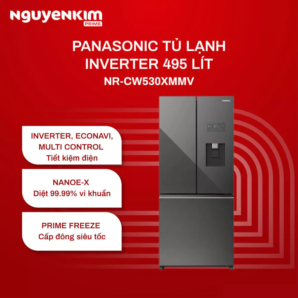 Tủ lạnh Panasonic Inverter 495 lít NR-CW530XMMV
