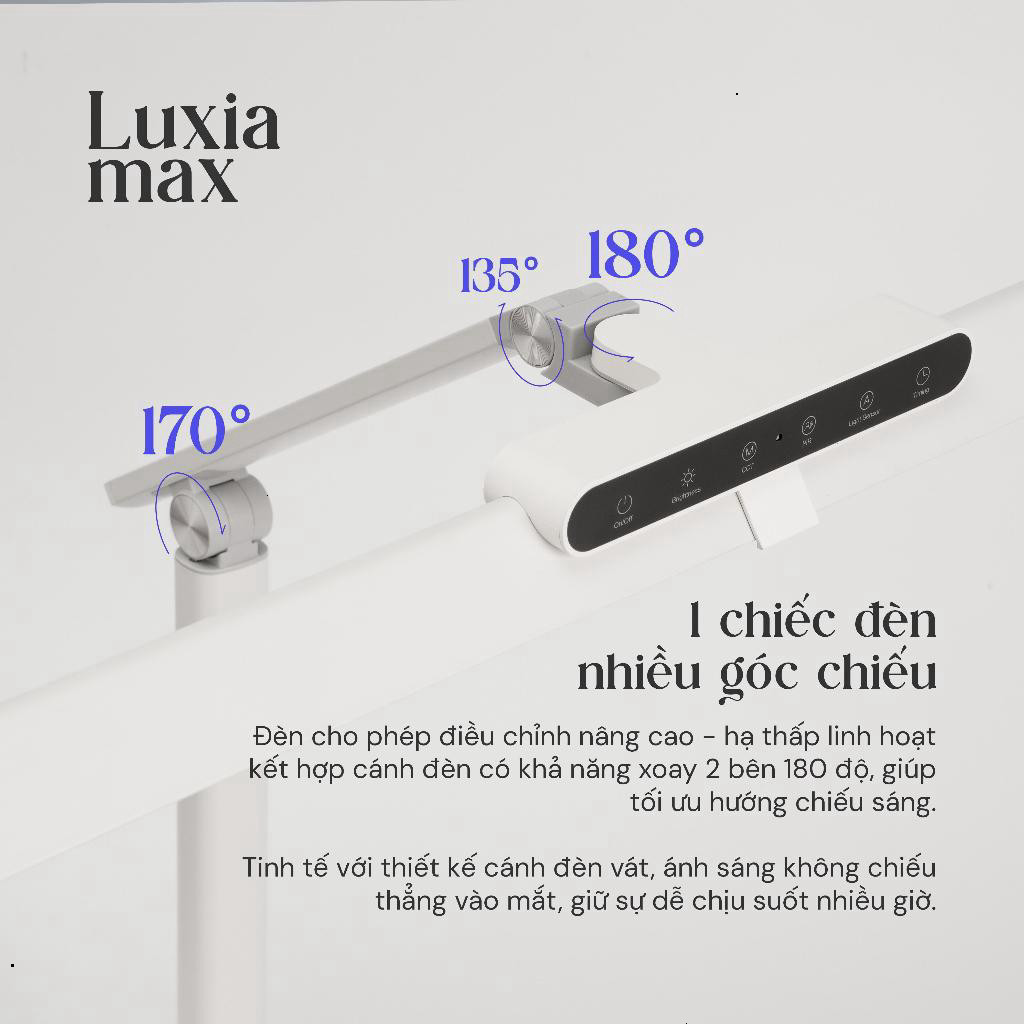 Đèn Bàn Làm Việc Velix Luxia Max V2 24W 1200 Lumen CRI>97 Bảo Vệ Mắt, Cảm Biến Tự Động, Trang Trí - Hàng Chính Hãng | BigBuy360 - bigbuy360.vn