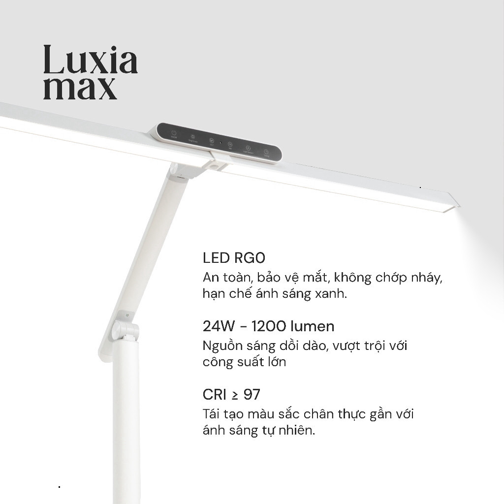 Đèn Bàn Làm Việc Velix Luxia Max V2 24W 1200 Lumen CRI>97 Bảo Vệ Mắt, Cảm Biến Tự Động, Trang Trí - Hàng Chính Hãng | BigBuy360 - bigbuy360.vn