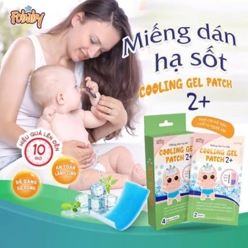 Miếng Dán Hạ Sốt Fobaby Cooling Gel Patch Cho Bé Trẻ Sơ Sinh Trẻ Em Người Lớn Gel Làm Mát 10 Giờ