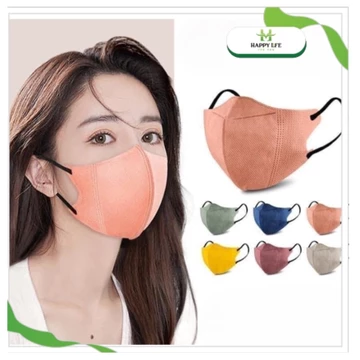 Khẩu trang 3D mask thời trang, khẩu trang 4 lớp chống bụi mịn kháng khuẩn nhiều màu sắc (10 cái/túi)