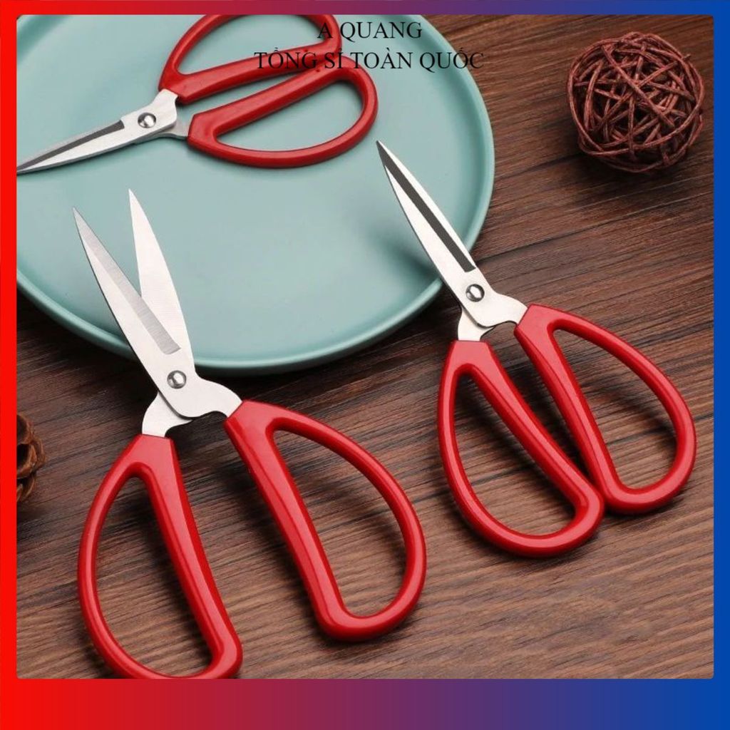 (COMBO 5) Kéo Cắt Thực Phẩm, Cắt Giấy Đa Năng, Kéo Cắt Gà, Kéo Làm Bếp Inox Đa Nắng Cán Nhựa Siêu Bền, Sạch Sẽ