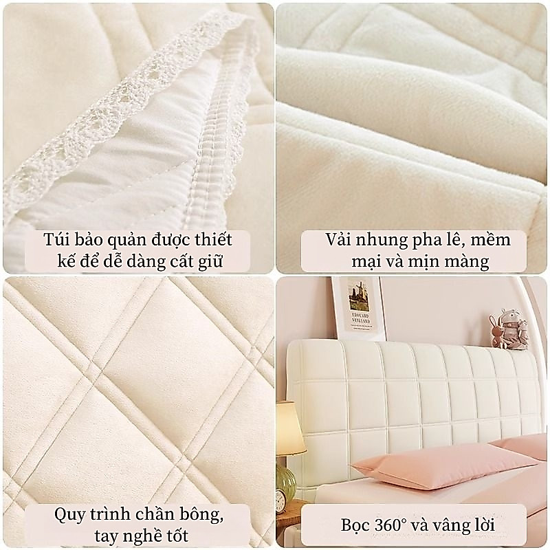 Vỏ bọc giường Vỏ bọc đầu giường dày chống bụi và chống va chạm vỏ bọc kiểu đơn giản vỏ mềm vỏ bọc | BigBuy360 - bigbuy360.vn